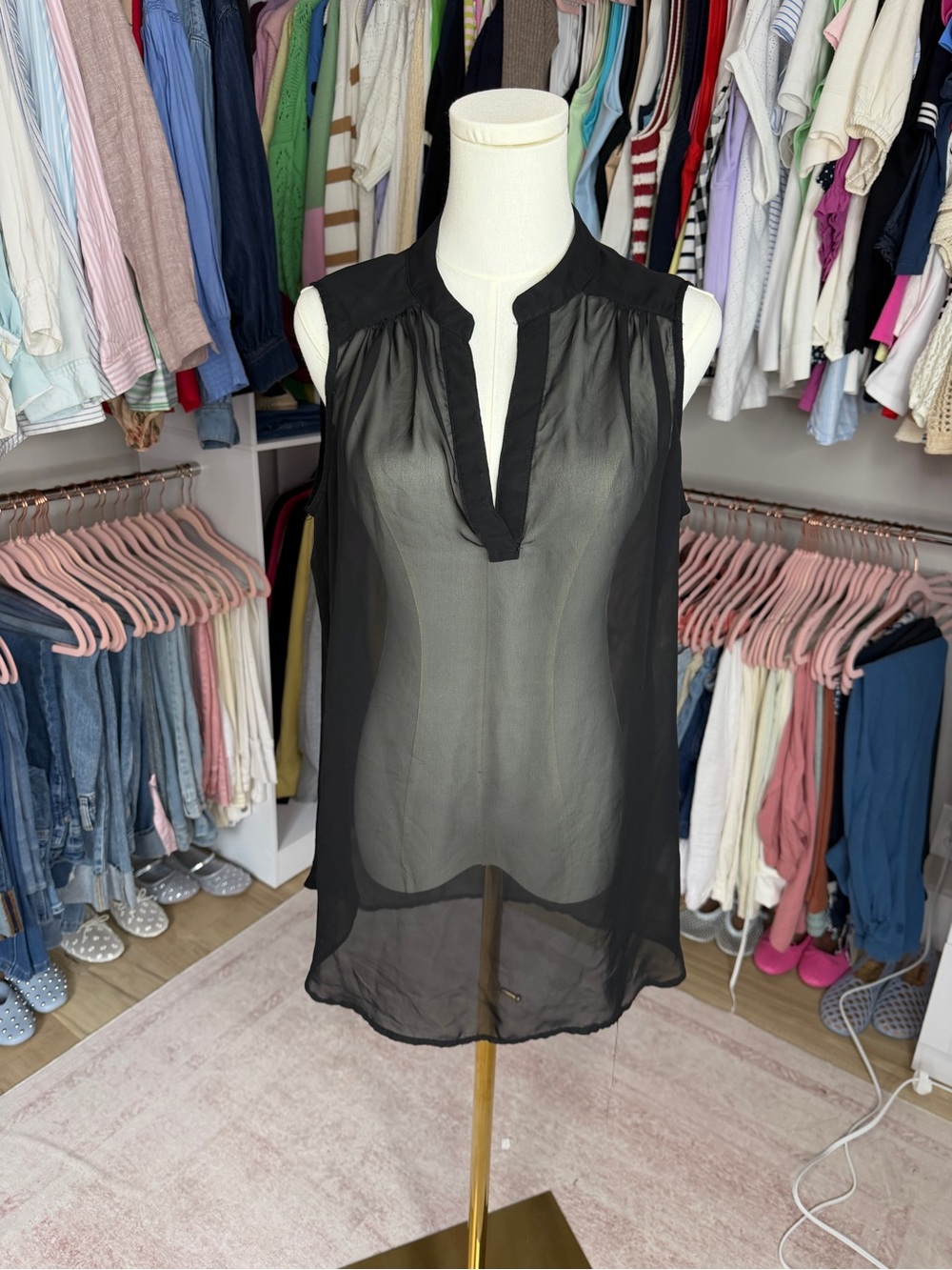 Rue21 Black Sleeveless Tunic Blouse